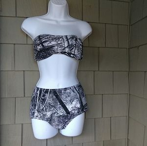 Norma Kamali Two Piece Bikini Jungle Print